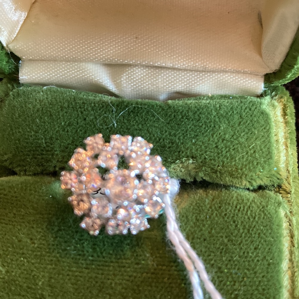 Syn gem 19 cz ring Sterling silver size 5 - Picture 3 of 3
